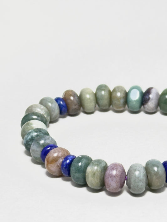 Lalaland bracelet with Indian Jasper rondelle and Lapis Lazuli spacers