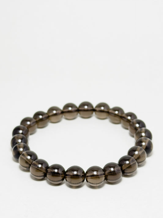 Full smoky quartz crystal bracelet for grounding and clarity
