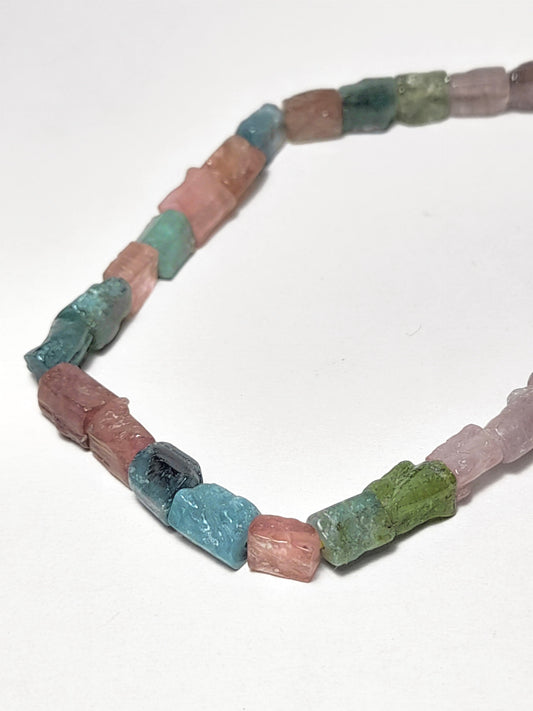 Tourmaline bracelet with irregular natural stones for aura protection