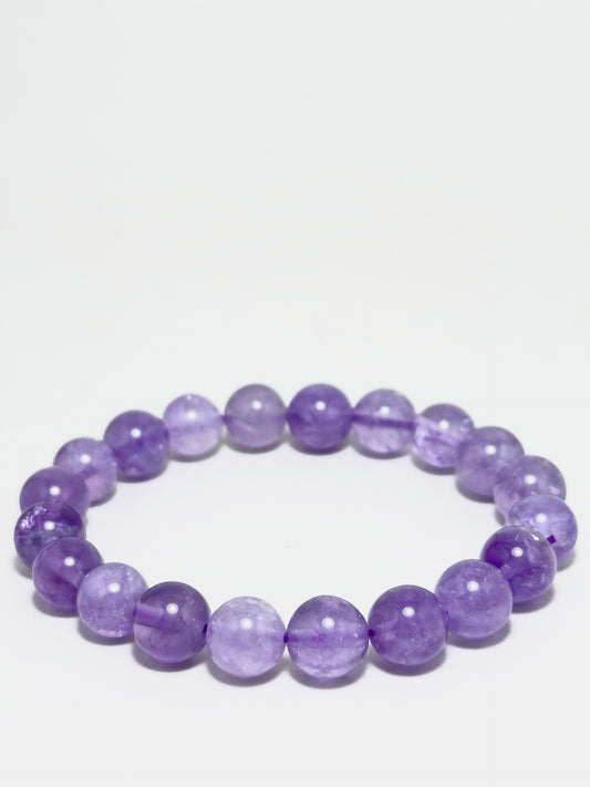 Peach Amethyst bracelet on wrist