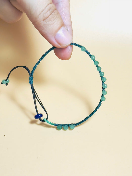 Handmade green gemstone bracelet – grounding and growth energy
