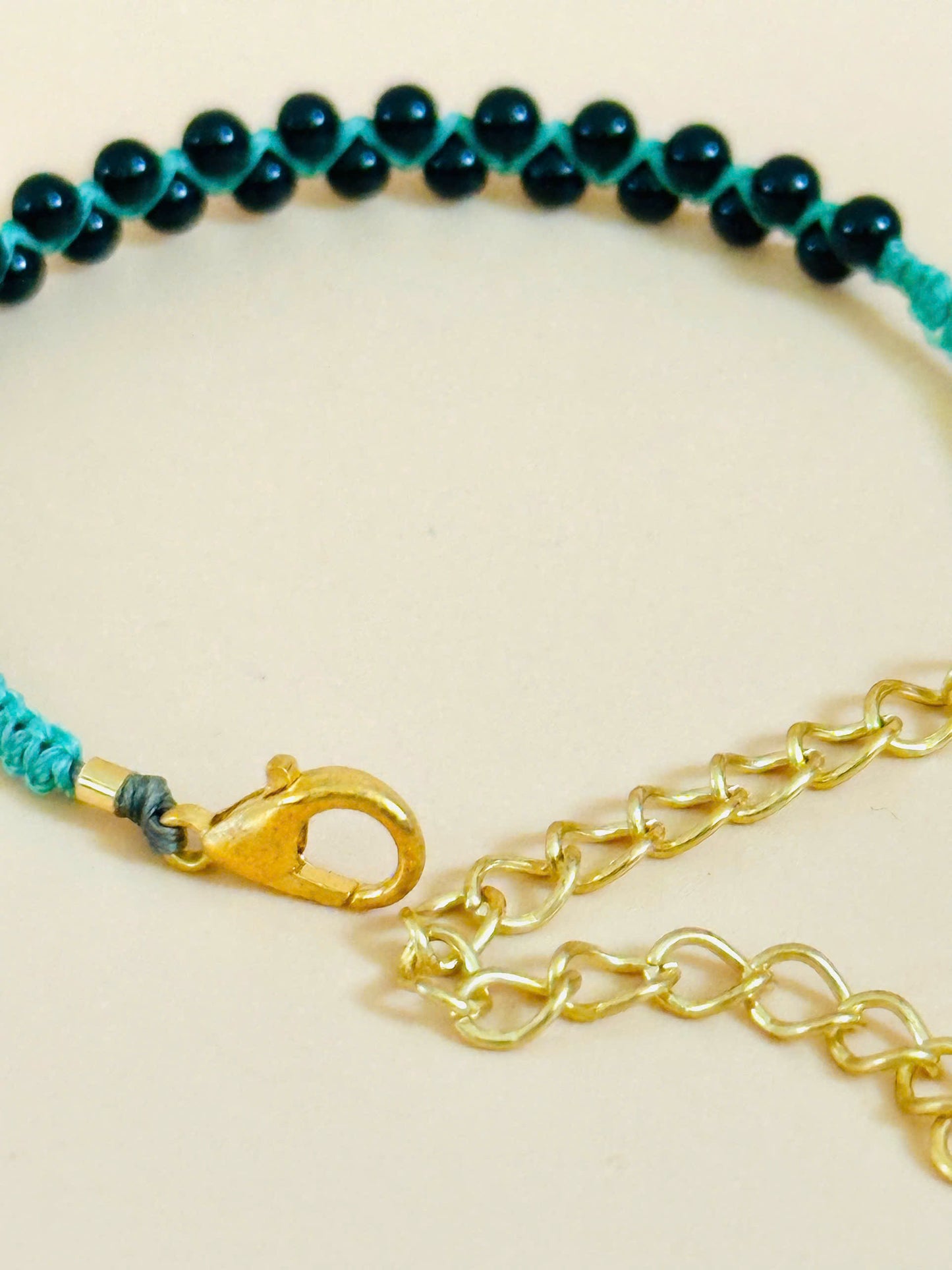 Twin Flow – Obsidian Macrame Bracelet | Handmade Gemstone Jewelry | Protection & Strength Stone