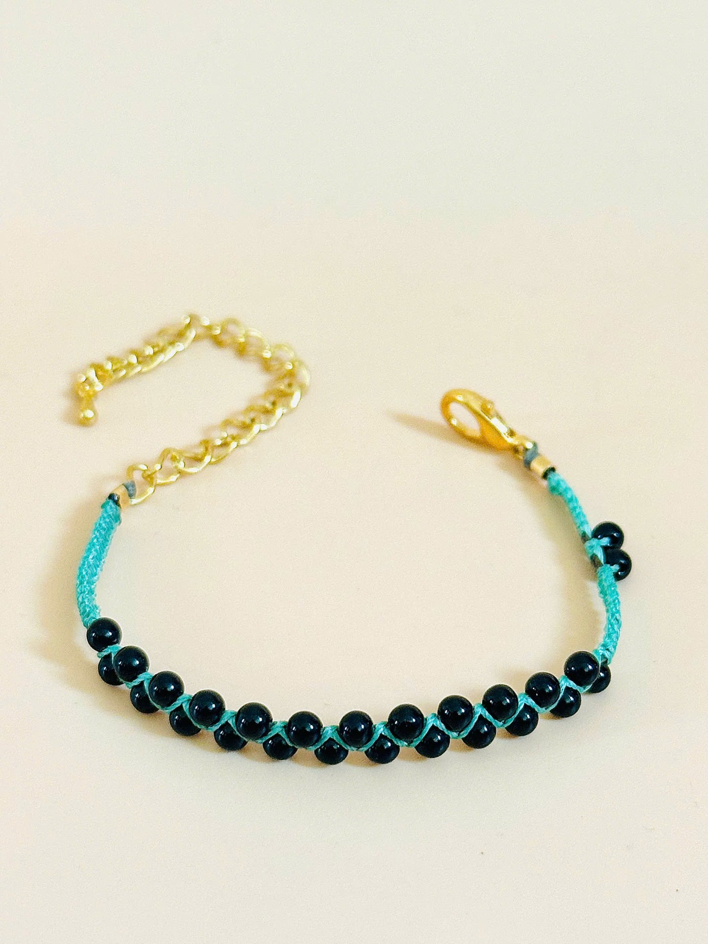 Twin Flow – Obsidian Macrame Bracelet | Handmade Gemstone Jewelry | Protection & Strength Stone