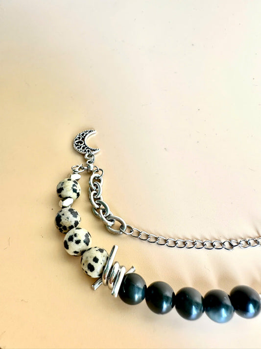 URBAN | Blue Tiger Eye & Dalmatian Jasper Handmade Bracelet