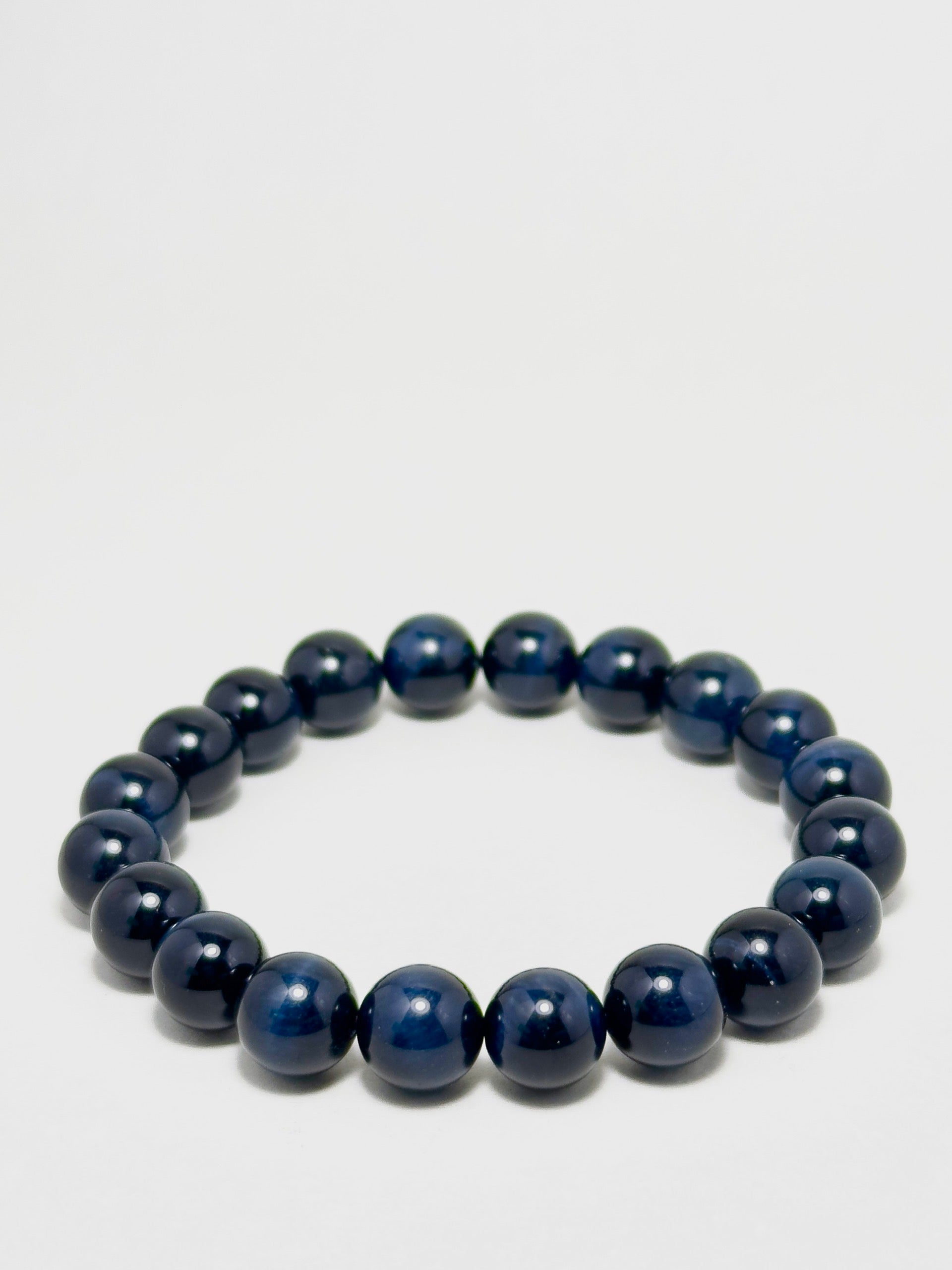 Universal bracelet made with blue tiger’s eye 8mm beads