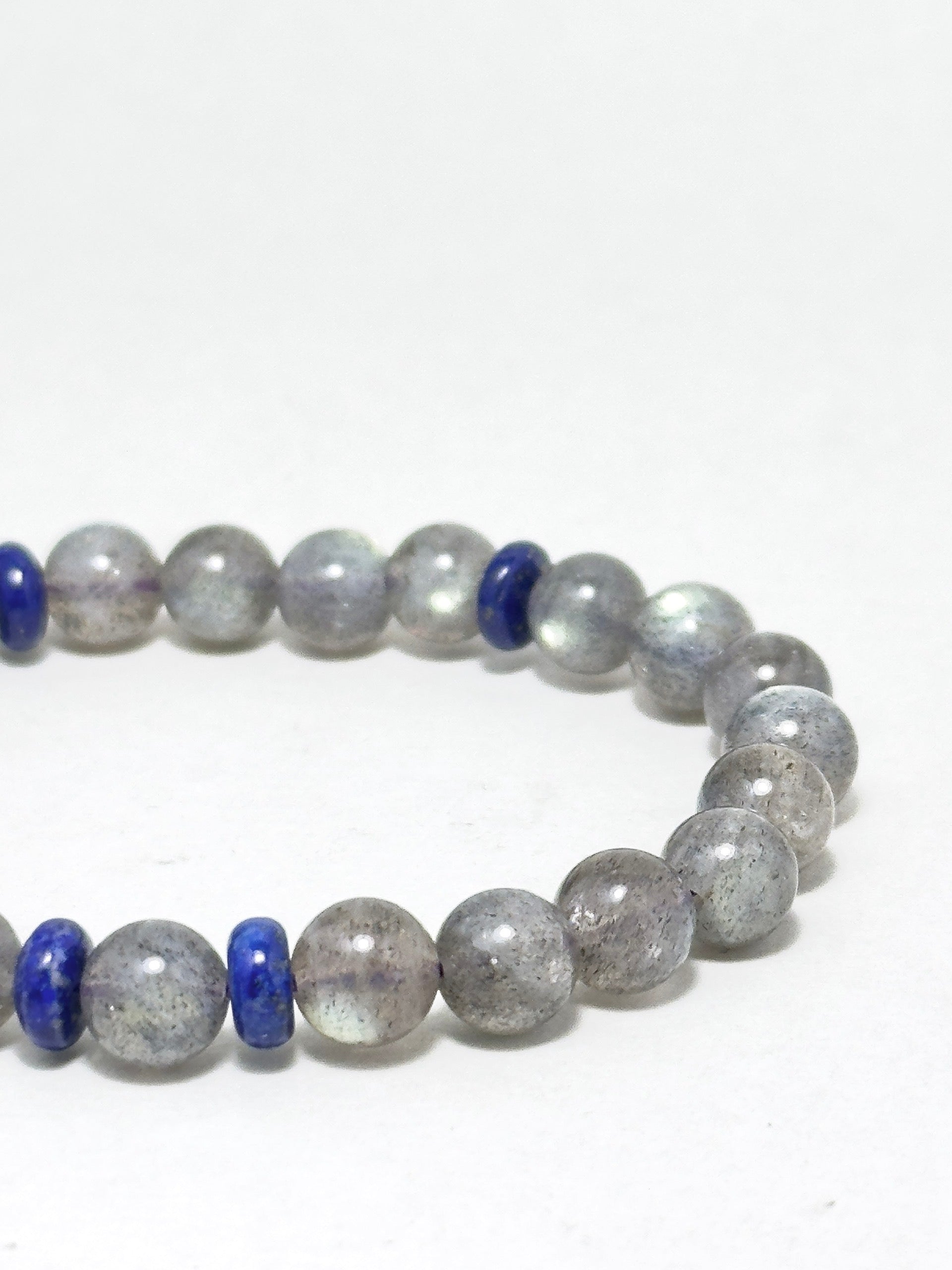 Transformer Bracelet with Labradorite and Lapis Lazuli spacers