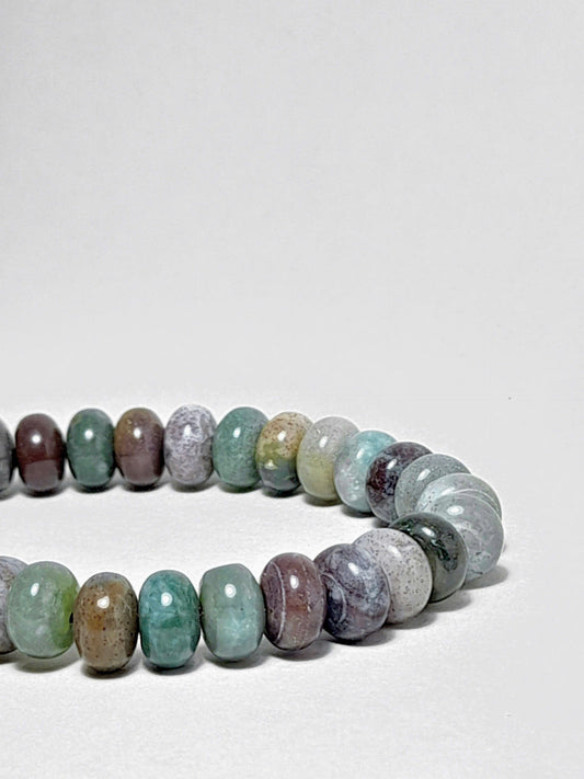 Handmade Indian Jasper bracelet with rondelle beads