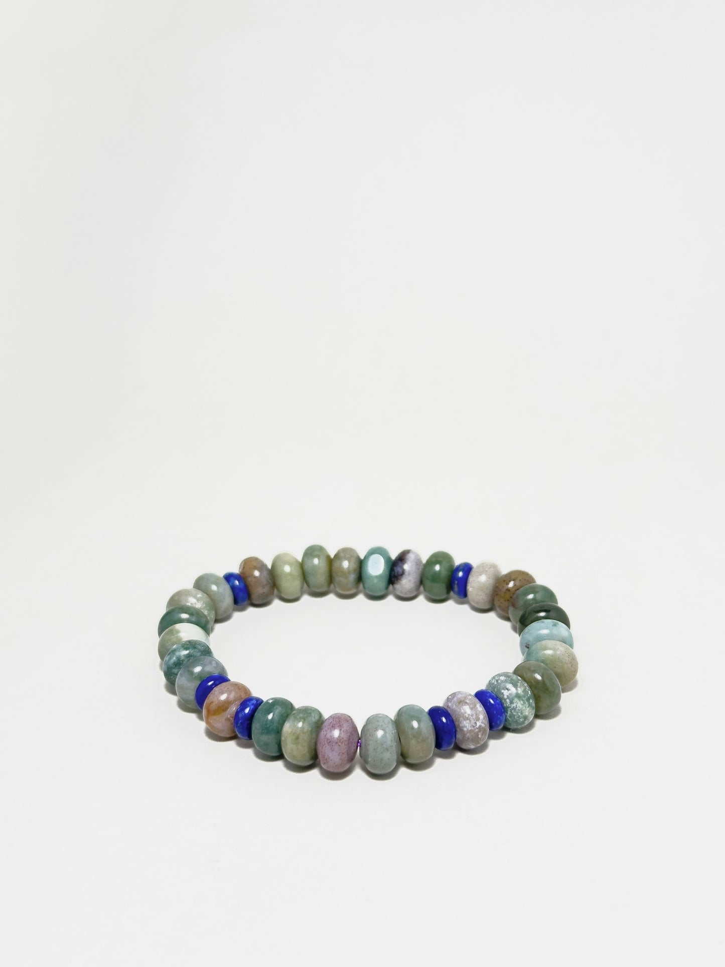 Lalaland bracelet with Indian Jasper rondelle and Lapis Lazuli spacers