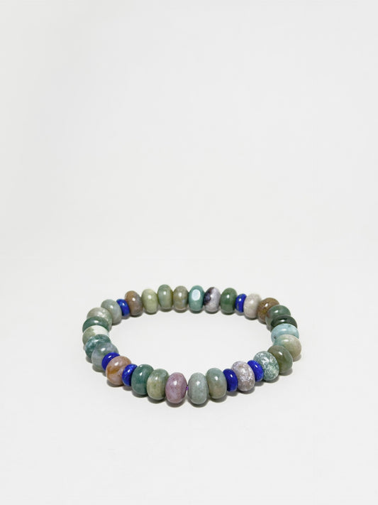 Lalaland bracelet with Indian Jasper rondelle and Lapis Lazuli spacers