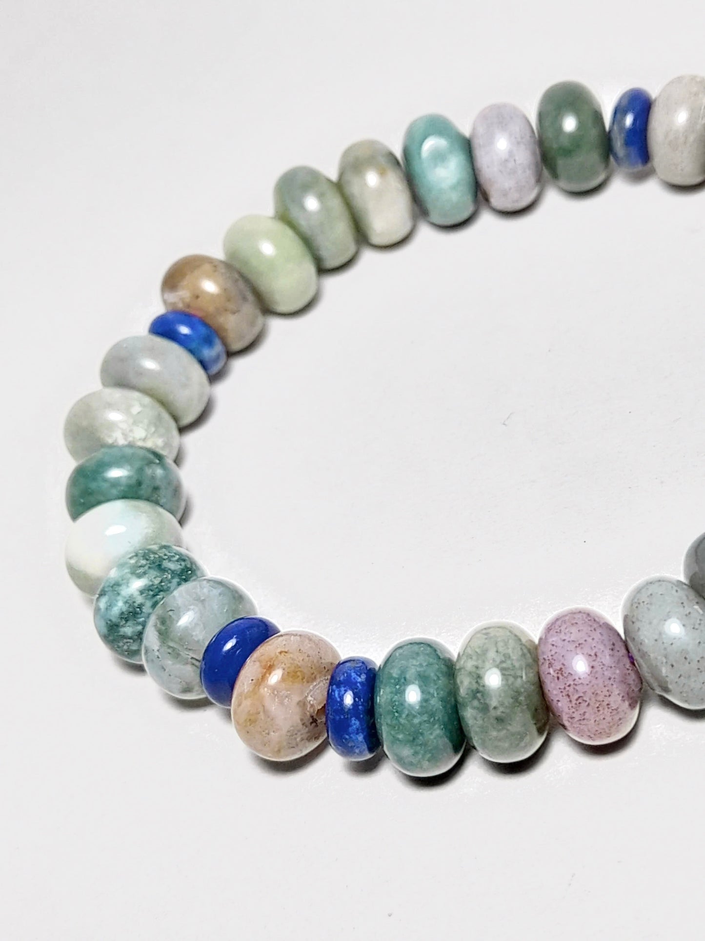 Lalaland bracelet with Indian Jasper rondelle and Lapis Lazuli spacers