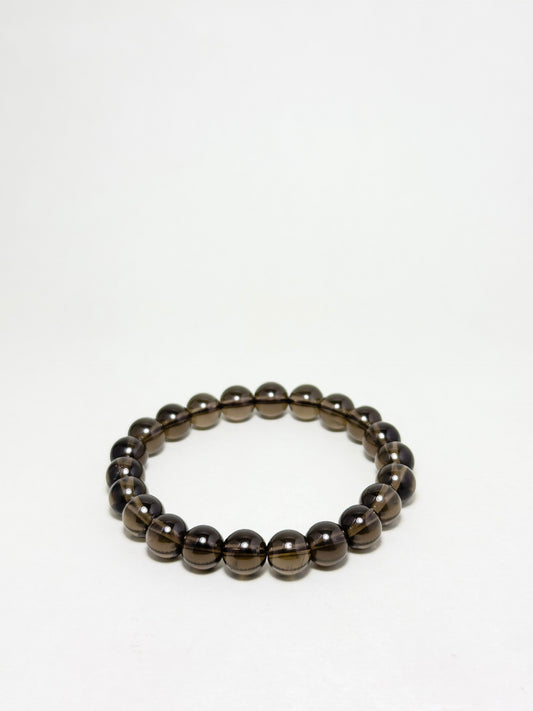 Full smoky quartz crystal bracelet for grounding and clarity