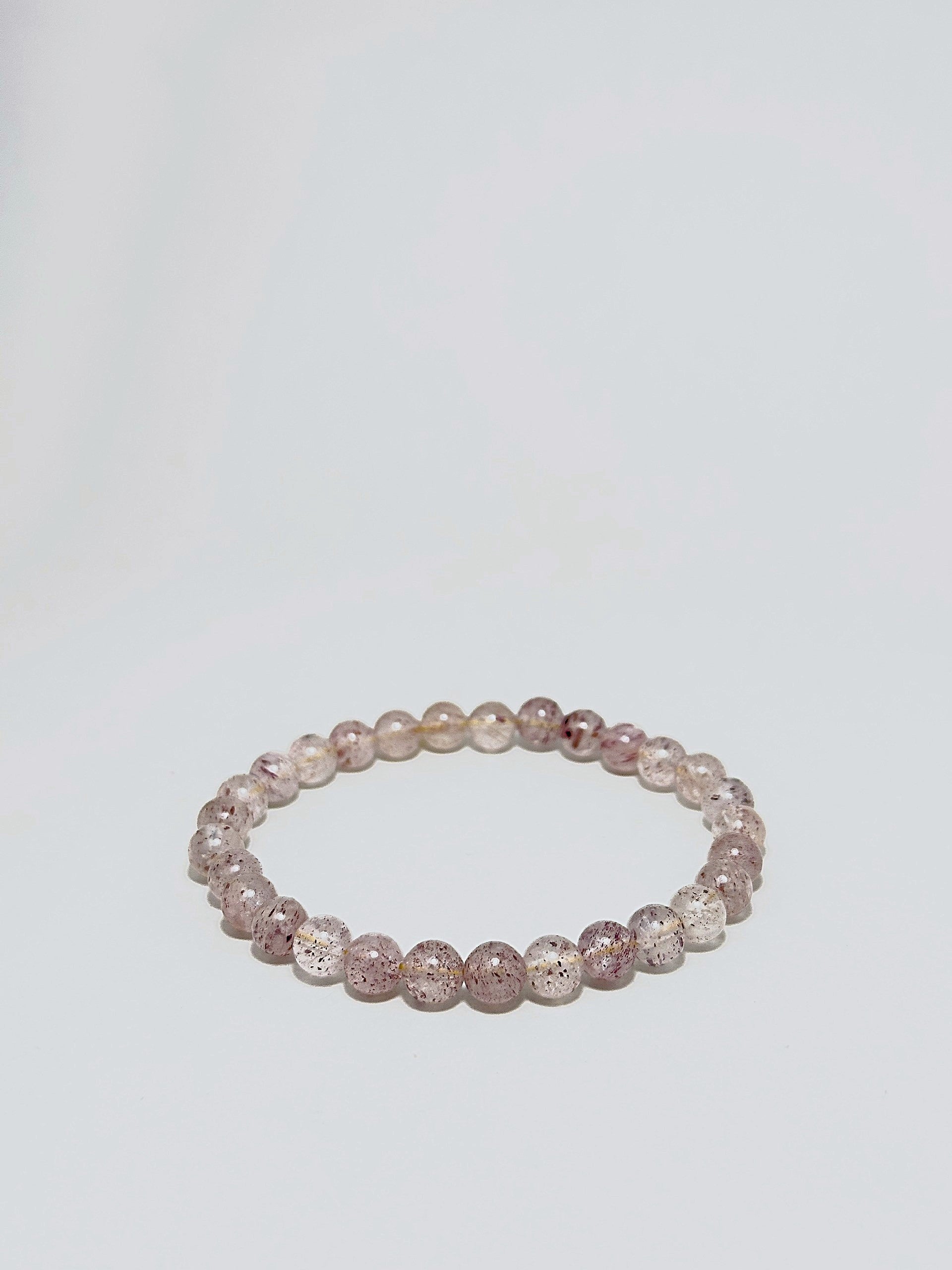 Strawberry Quartz Courage Bracelet – 6mm round beads for emotional healing