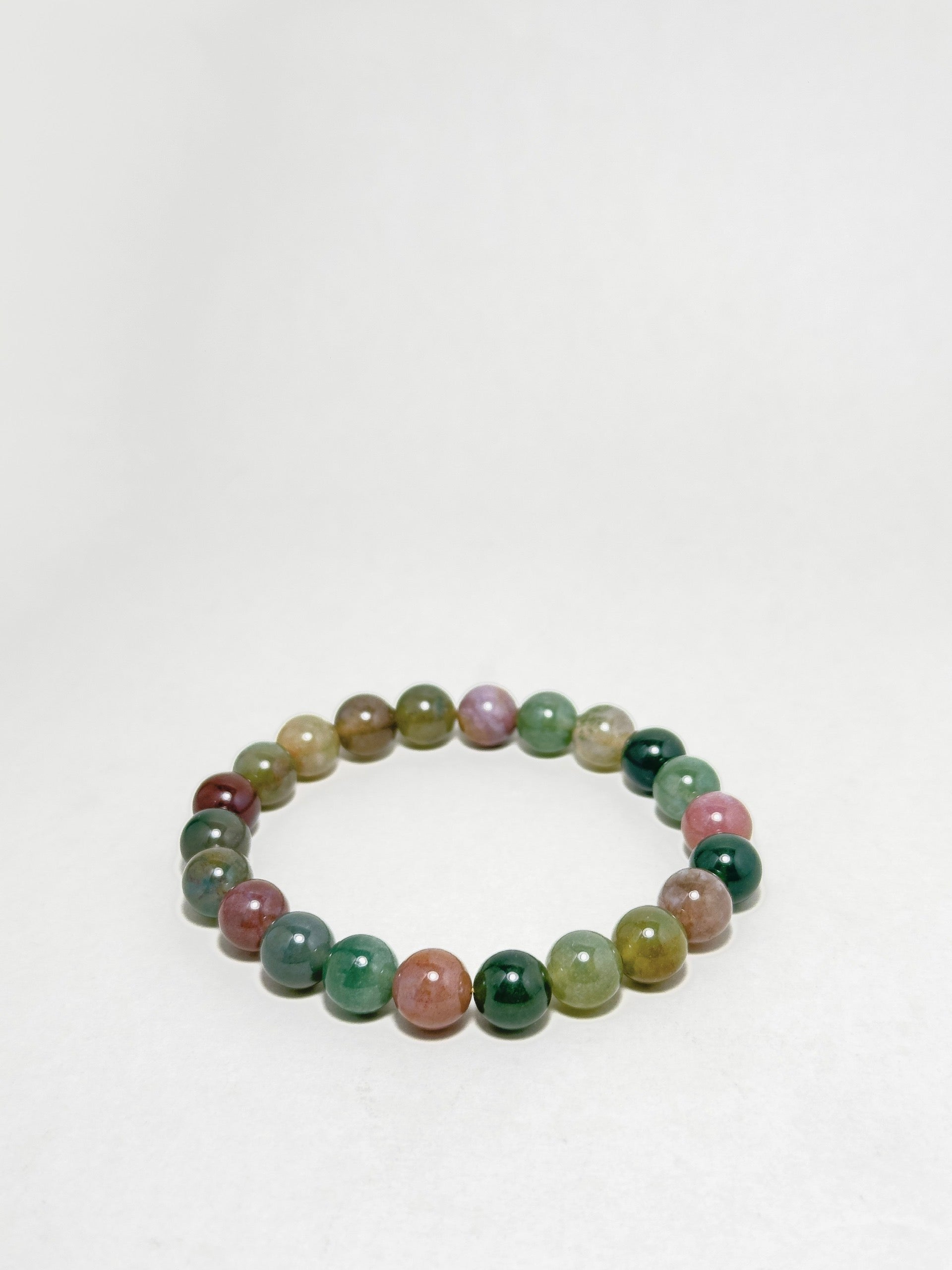 Full Indian Jasper (Fancy Jasper) bracelet with natural multicolor round beads — handmade for emotional balance, grounding, and peace.