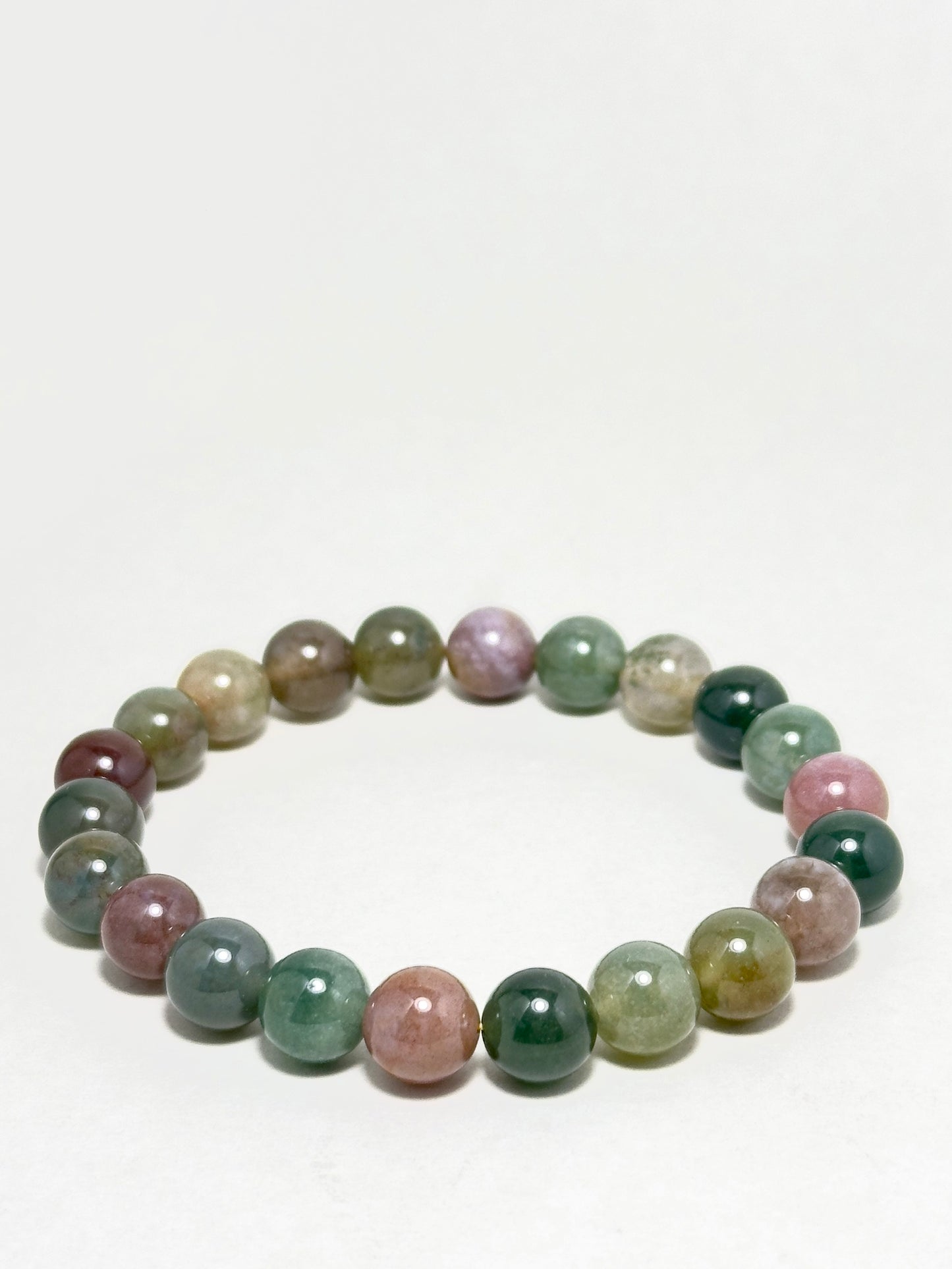 Full Indian Jasper (Fancy Jasper) bracelet with natural multicolor round beads — handmade for emotional balance, grounding, and peace.