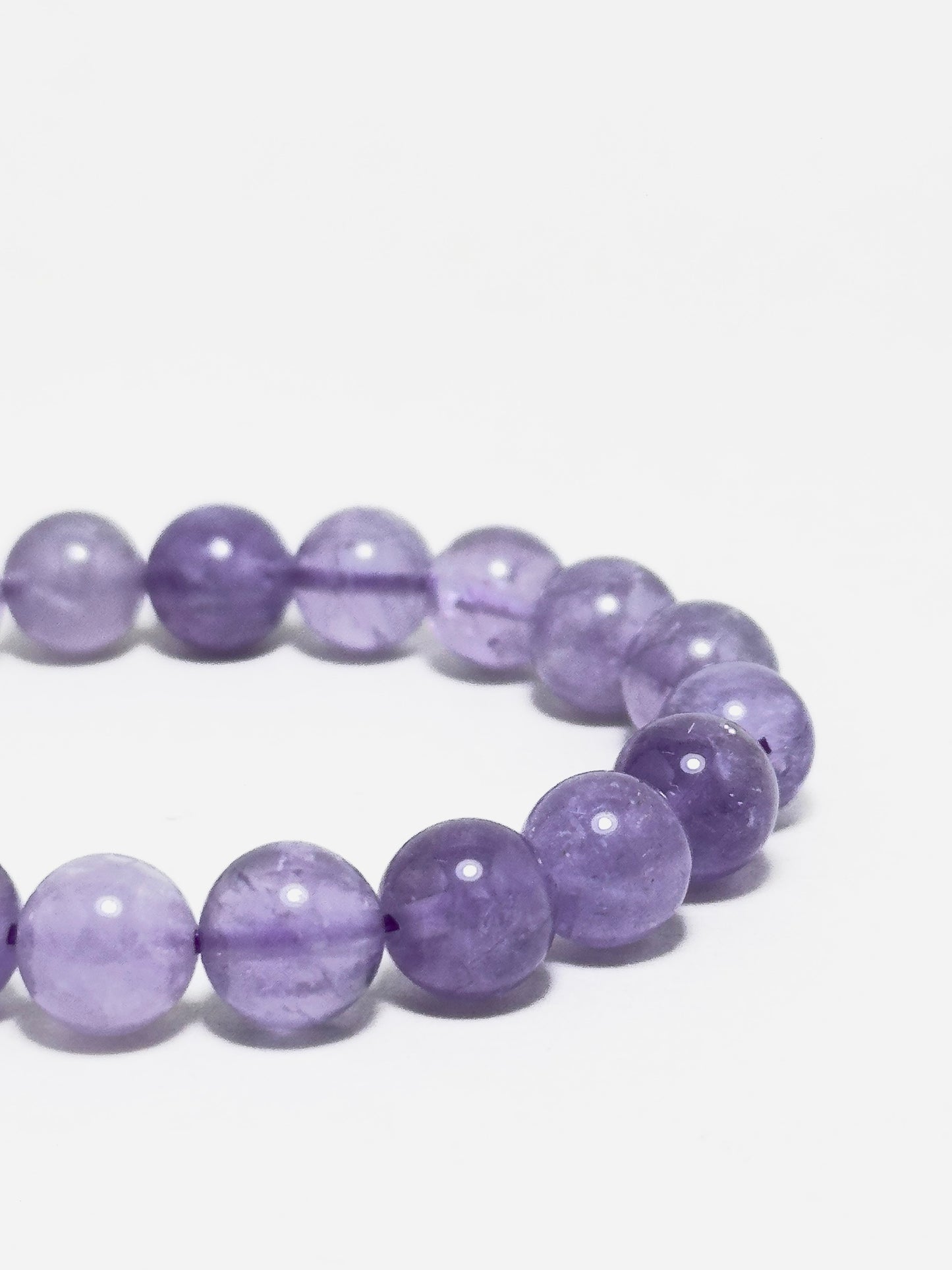 Peace of Mind amethyst bracelet with rose quartz charm