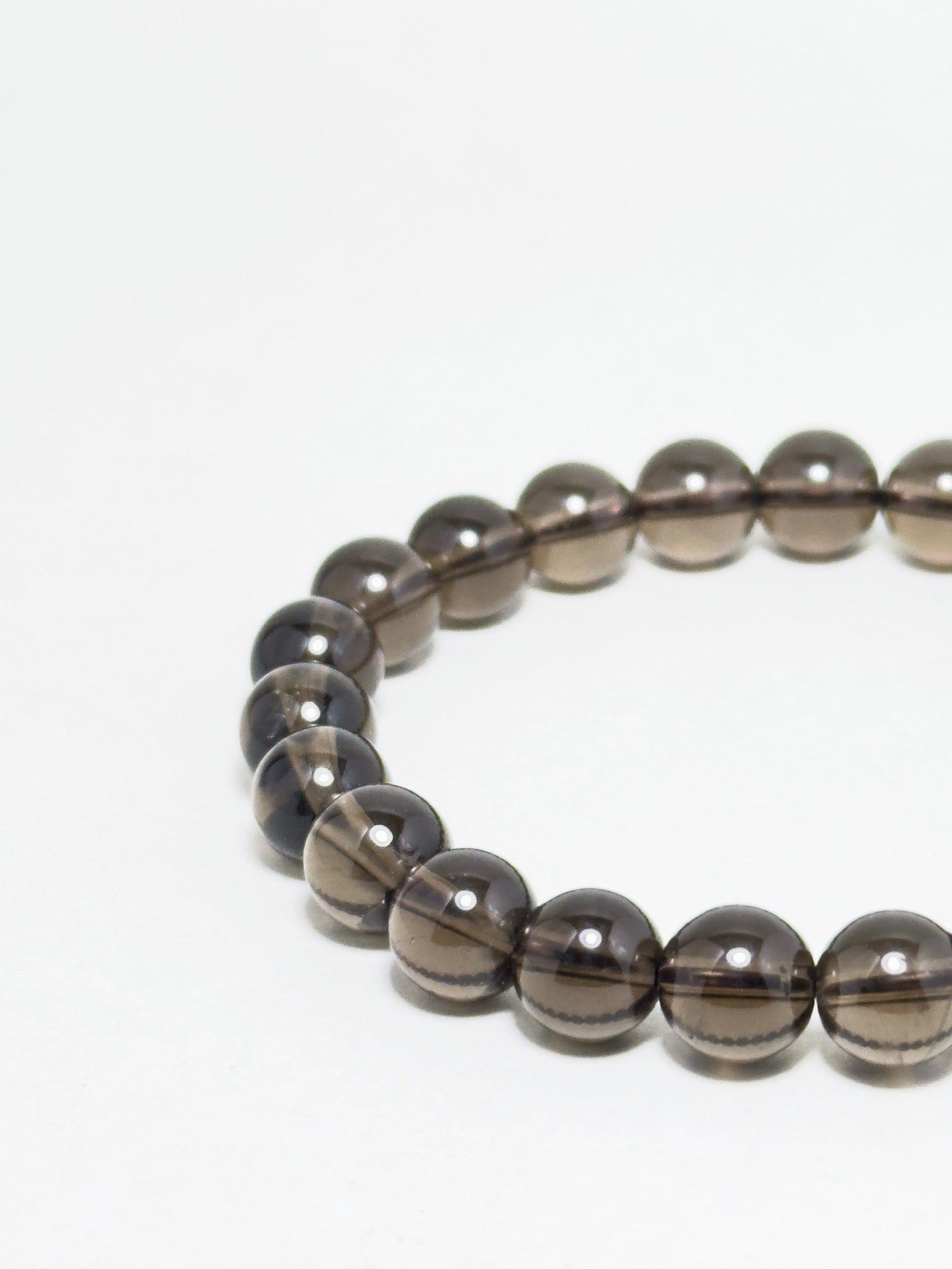 Full smoky quartz crystal bracelet for grounding and clarity