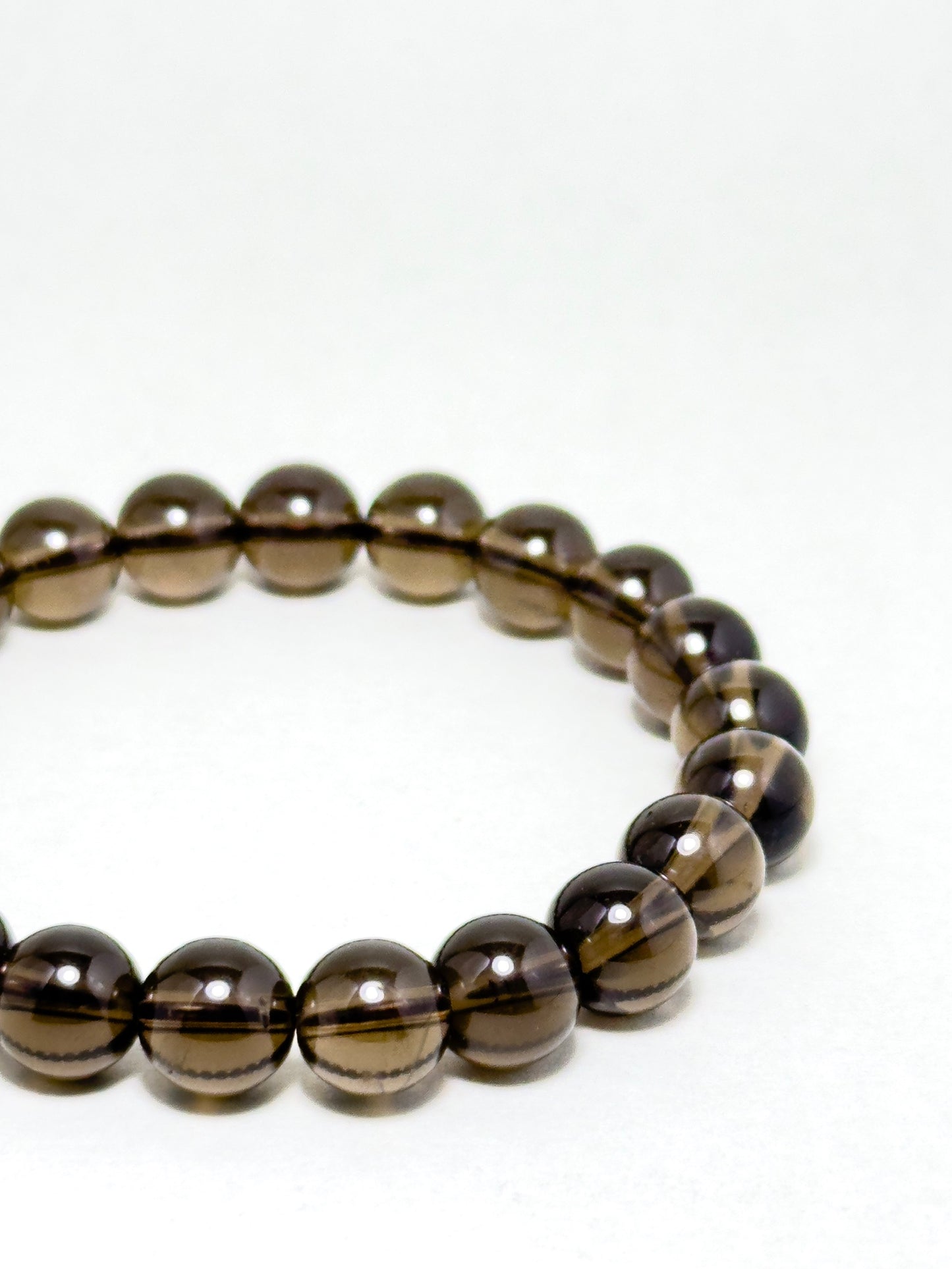 Full smoky quartz crystal bracelet for grounding and clarity