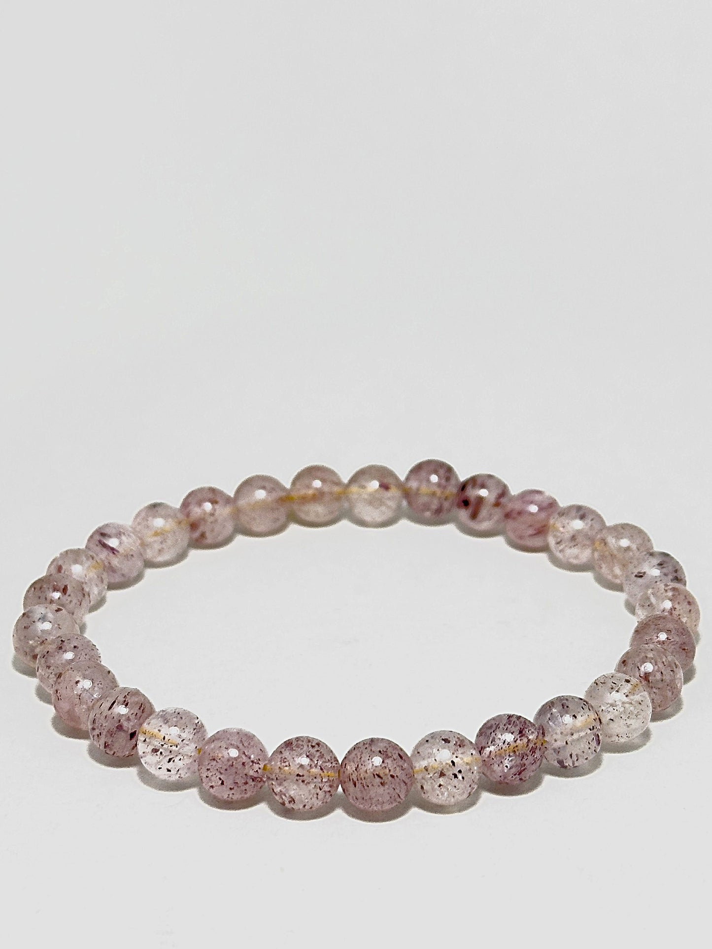 Strawberry Quartz Courage Bracelet – 6mm round beads for emotional healing