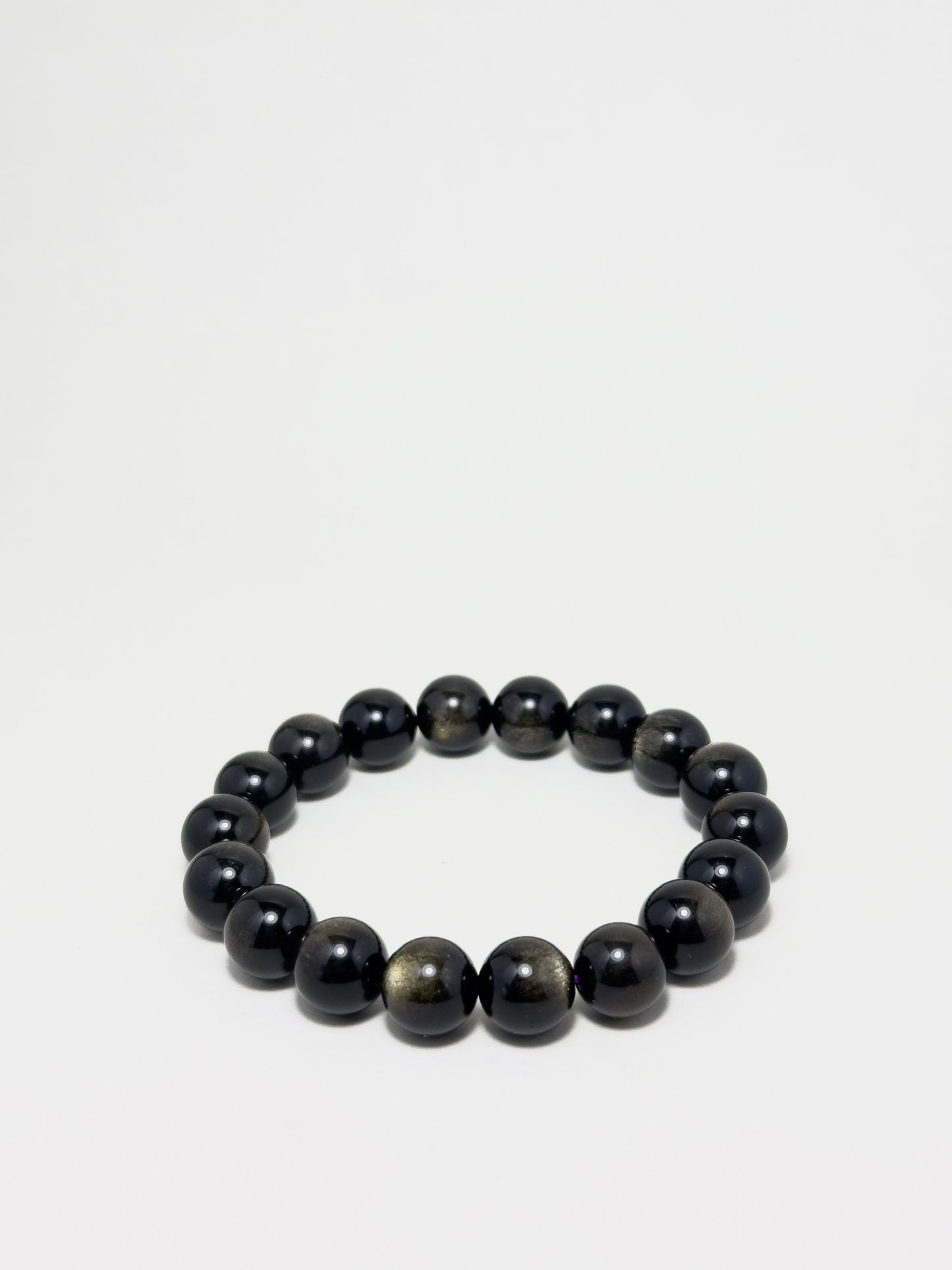 Full Golden Obsidian bracelet with polished 10mm beads — designed for transformation, protection, and inner power.