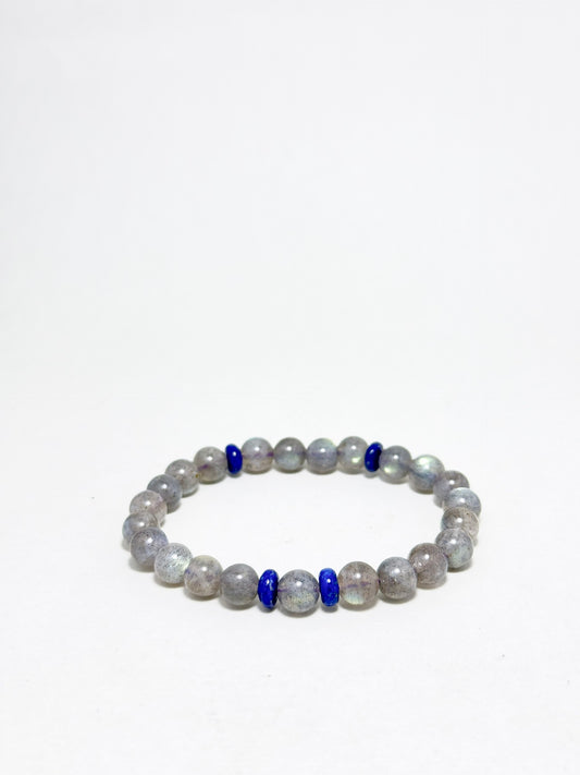 Transformer Bracelet with Labradorite and Lapis Lazuli spacers