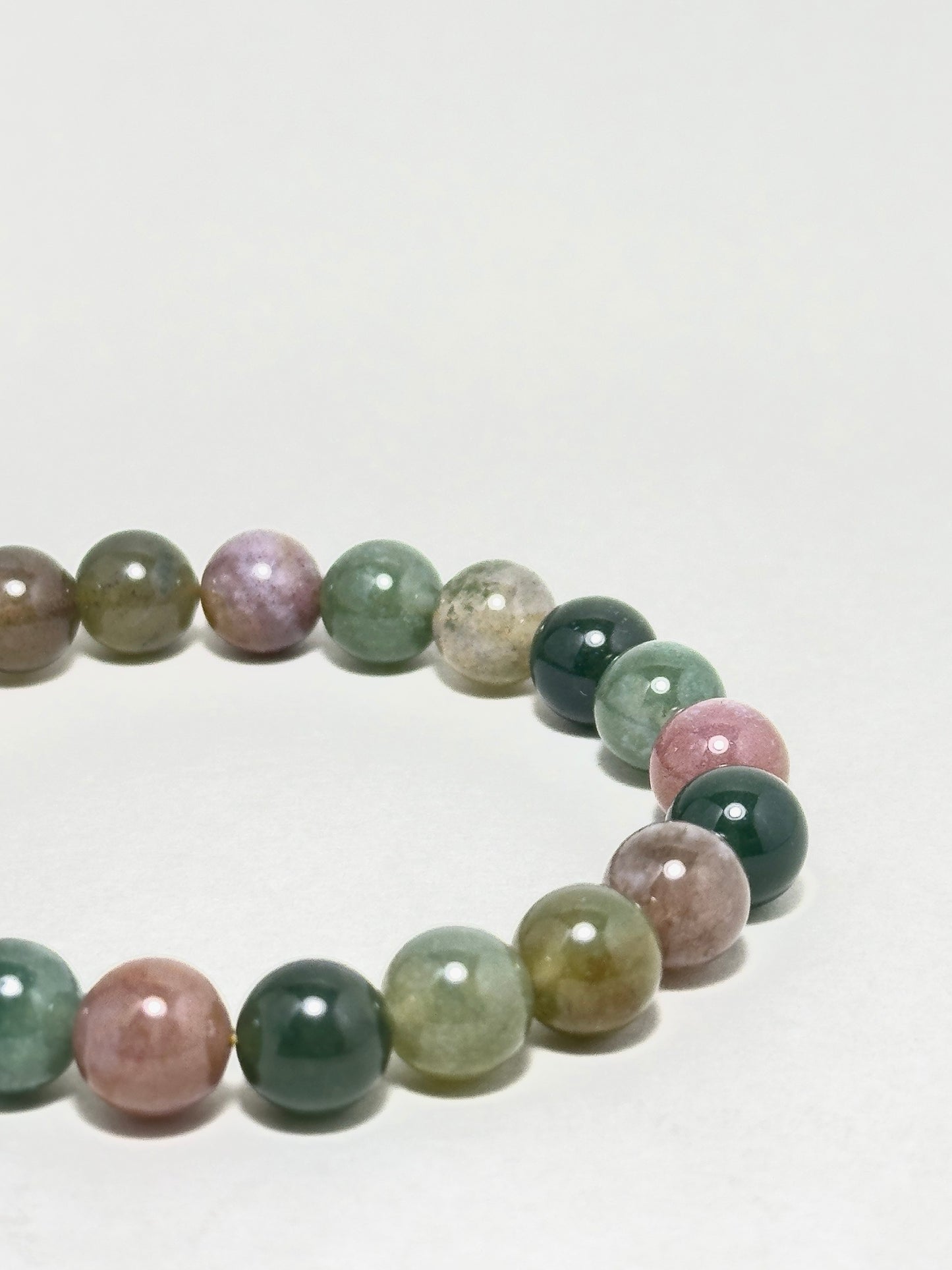 Full Indian Jasper (Fancy Jasper) bracelet with natural multicolor round beads — handmade for emotional balance, grounding, and peace.
