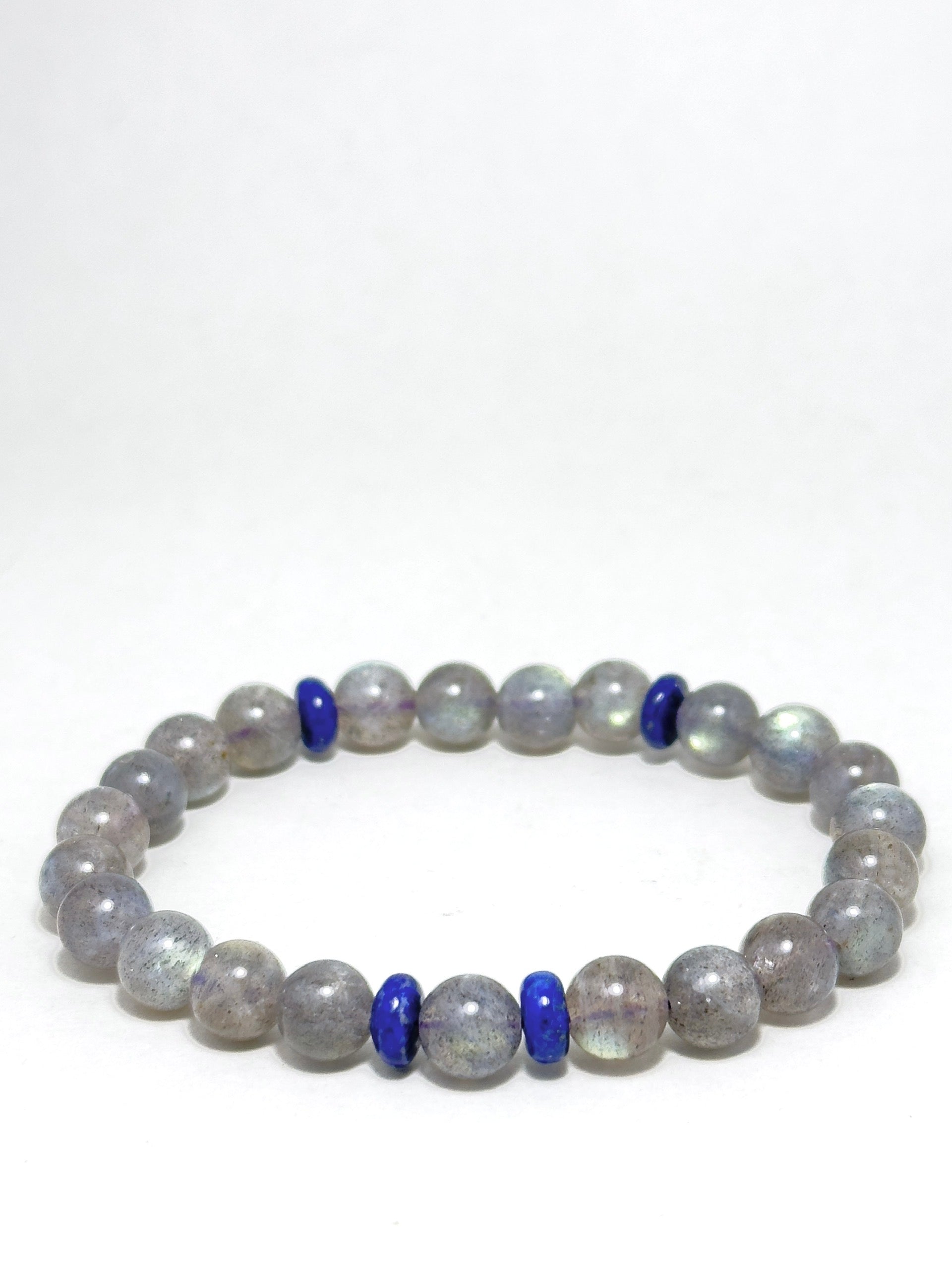 Transformer Bracelet with Labradorite and Lapis Lazuli spacers