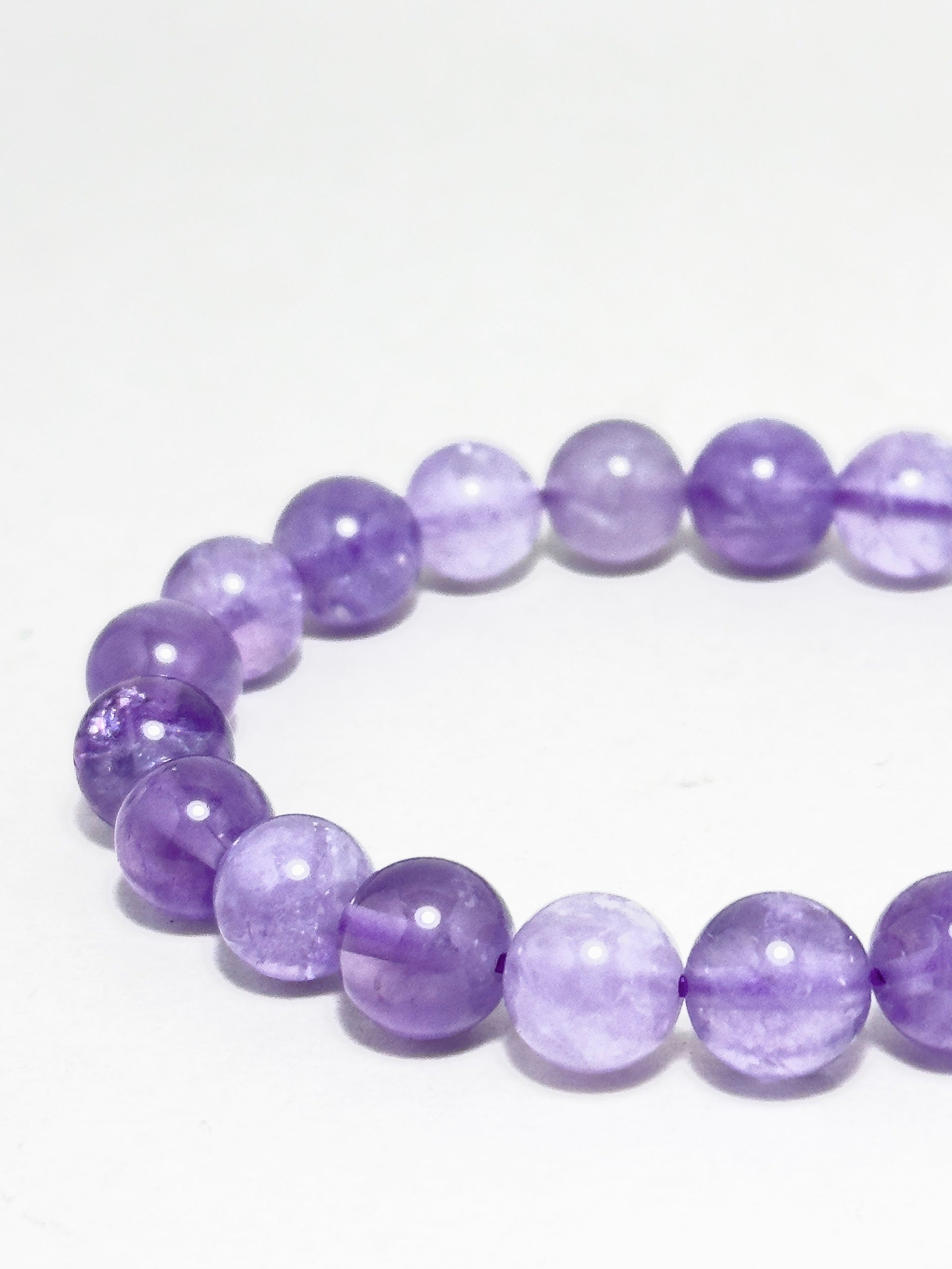  Peach Amethyst bracelet on wrist