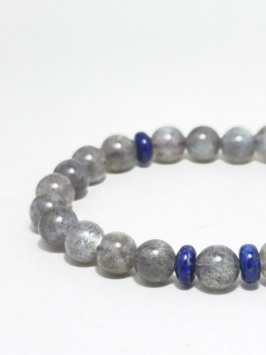 Transformer Bracelet with Labradorite and Lapis Lazuli spacers