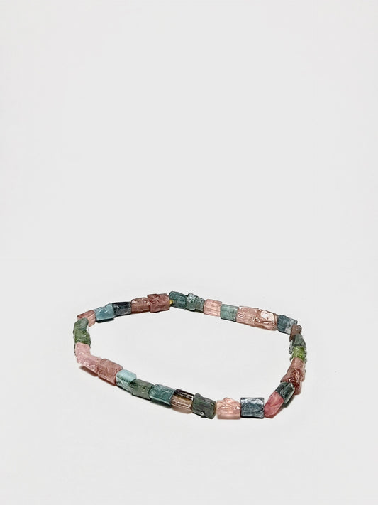 Tourmaline bracelet with irregular natural stones for aura protection