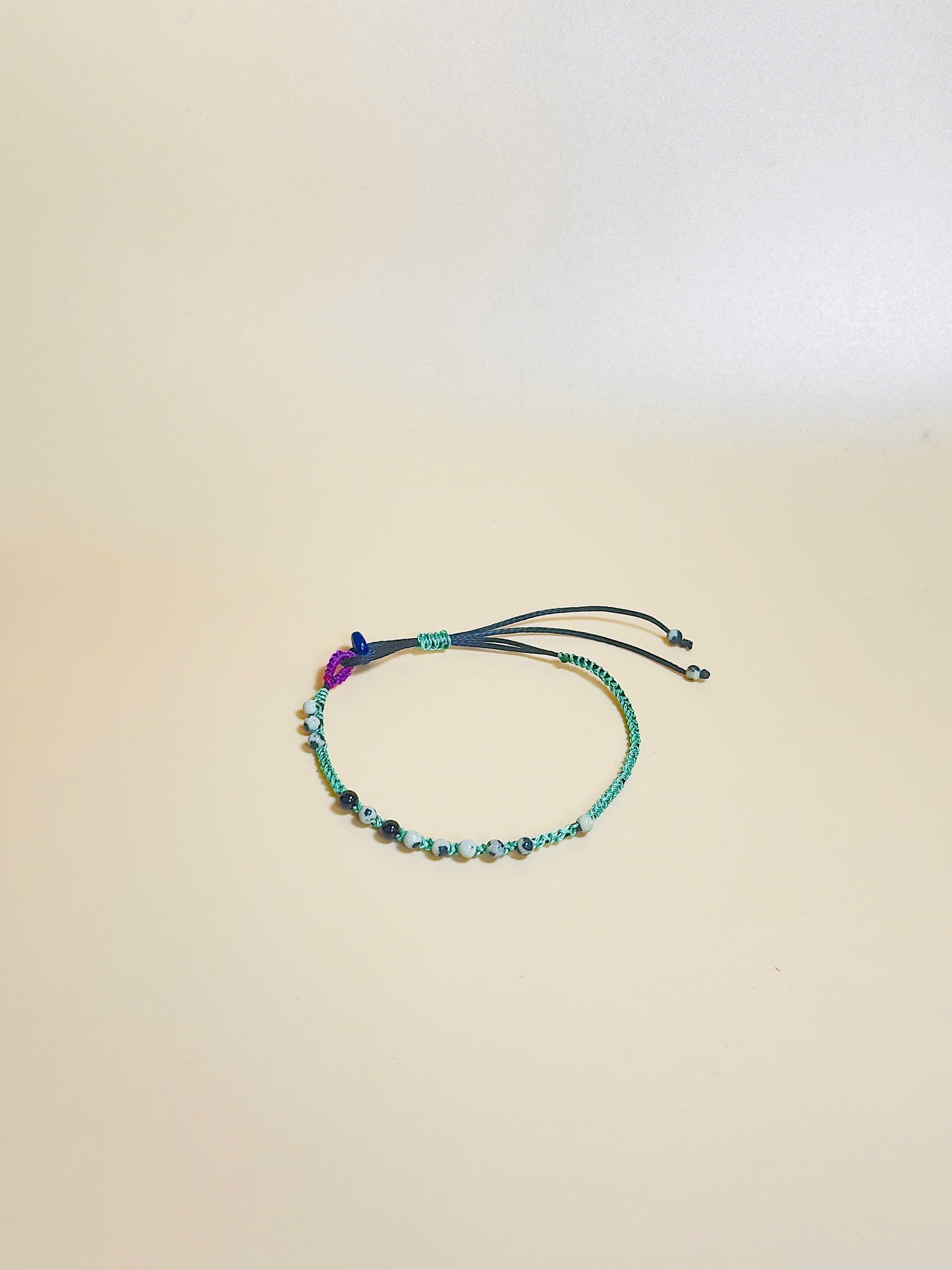 Dalmatian Jasper bracelet – Joyce minimalist gemstone for joy and positivity