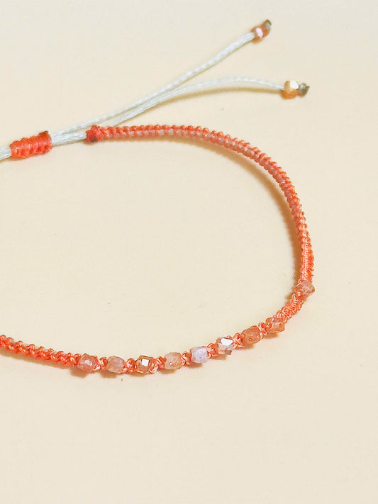 Sunstone Orange bracelet – handmade gemstone jewelry for confidence and joy