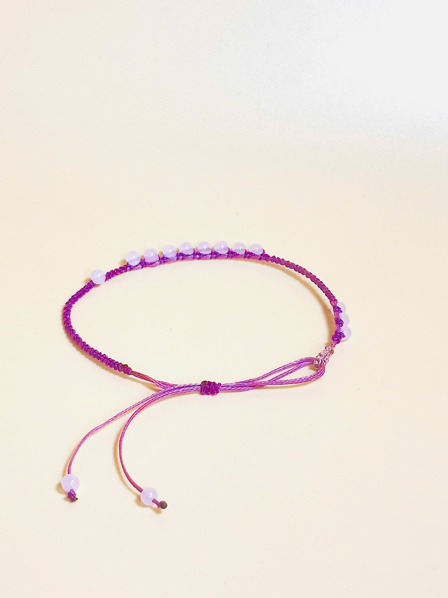 Dainty pink crystal bracelet – minimalist love & healing jewelry