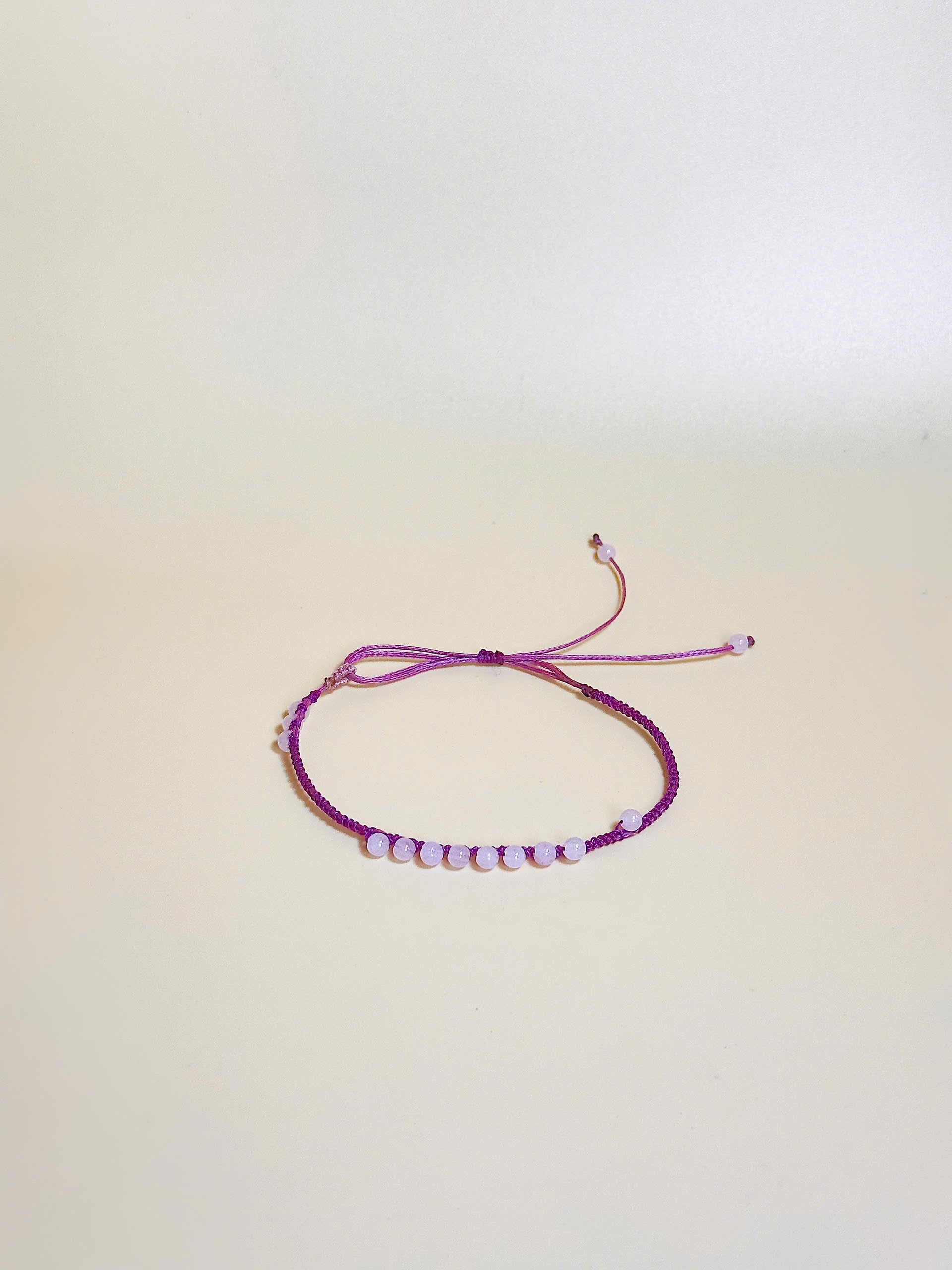 Dainty pink crystal bracelet – minimalist love & healing jewelry