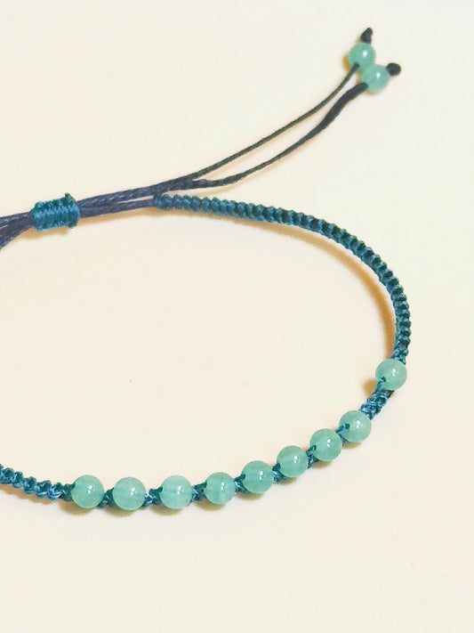 Handmade green gemstone bracelet – grounding and growth energy