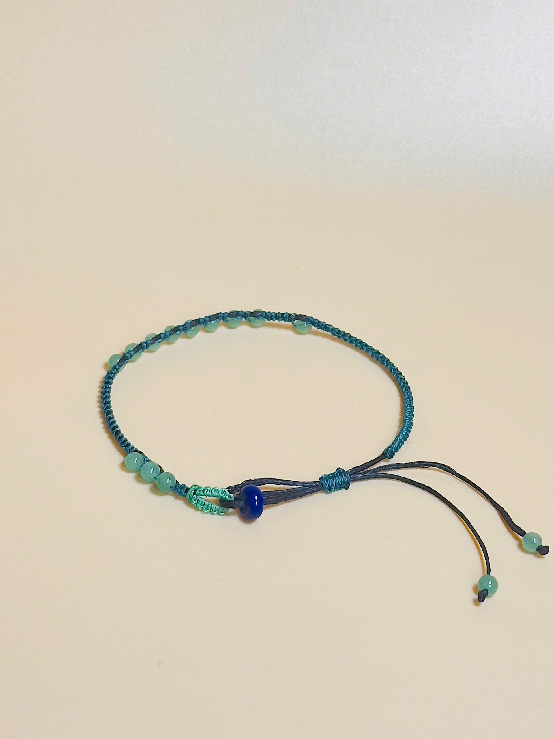 Handmade green gemstone bracelet – grounding and growth energy