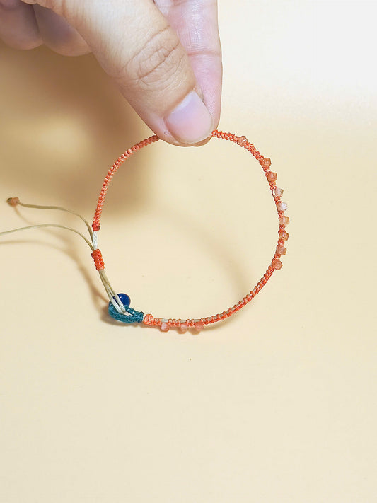 Sunstone Orange bracelet – handmade gemstone jewelry for confidence and joy
