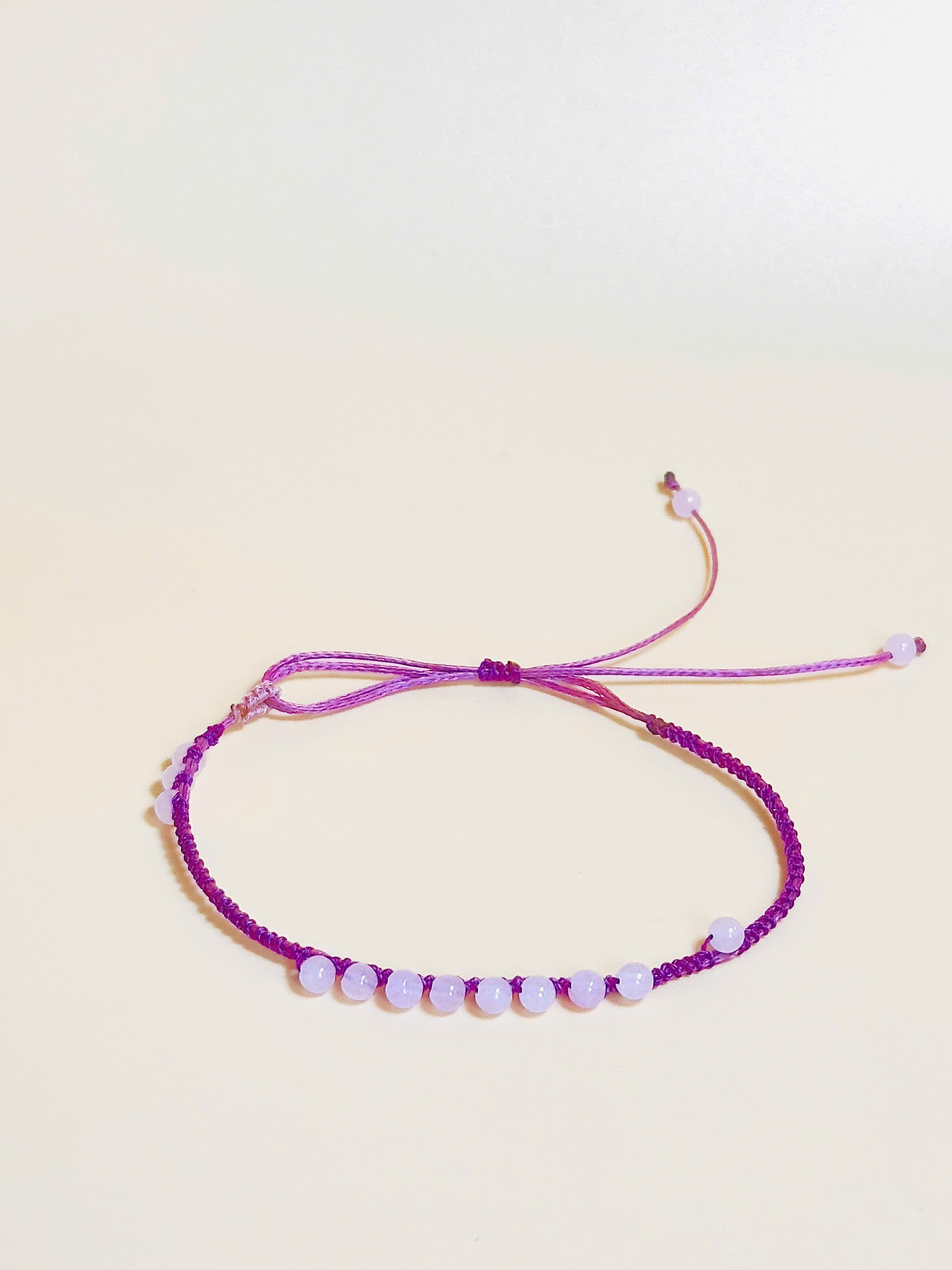 Dainty pink crystal bracelet – minimalist love & healing jewelry