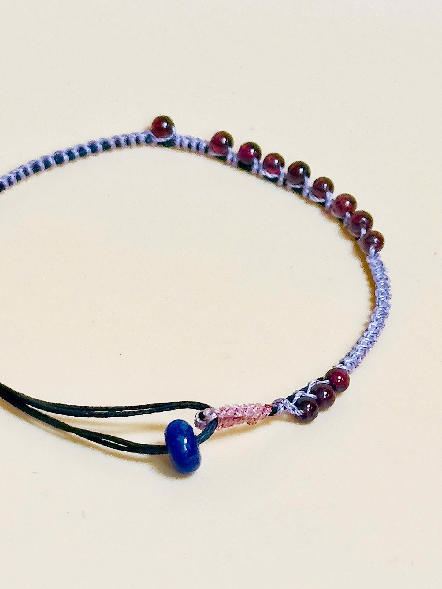 Minimal Garnet bracelet – Reddy handmade gemstone jewelry for energy and focus