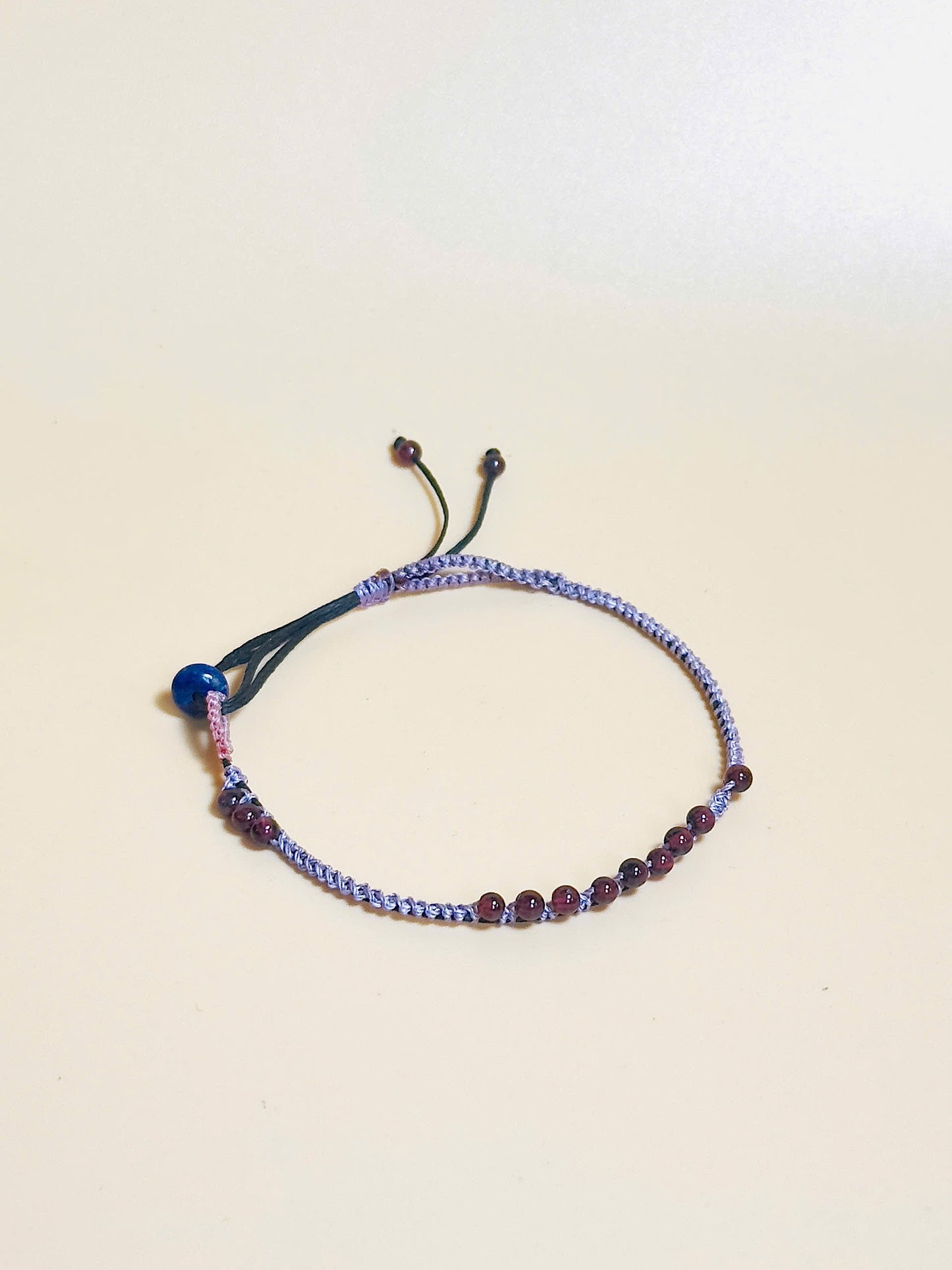 Minimal Garnet bracelet – Reddy handmade gemstone jewelry for energy and focus