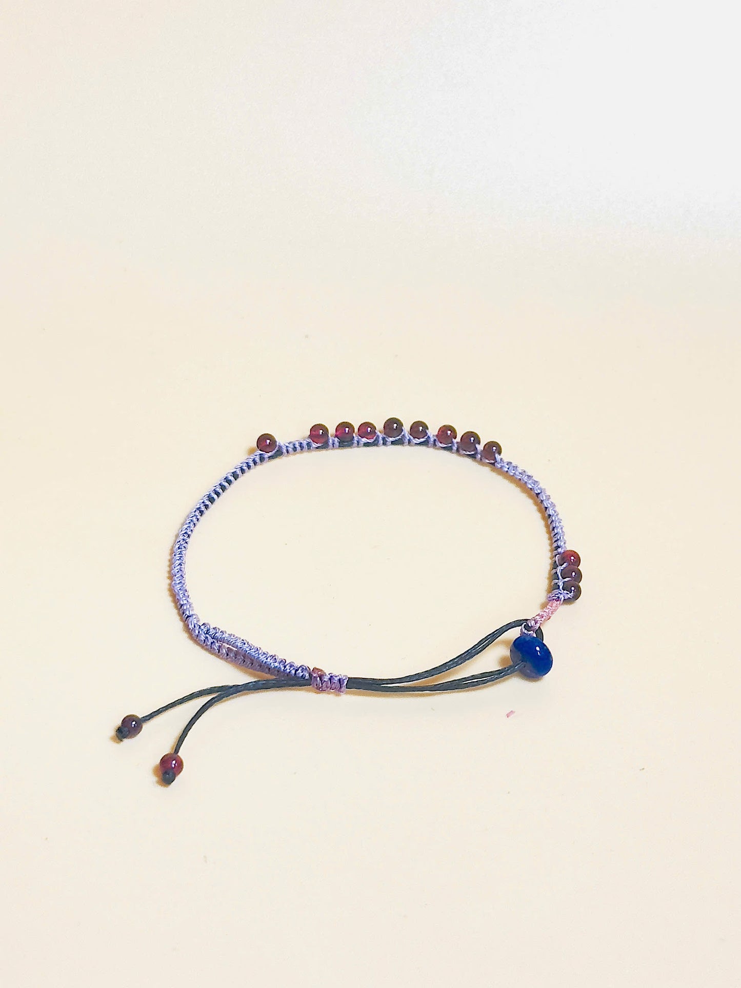 Minimal Garnet bracelet – Reddy handmade gemstone jewelry for energy and focus