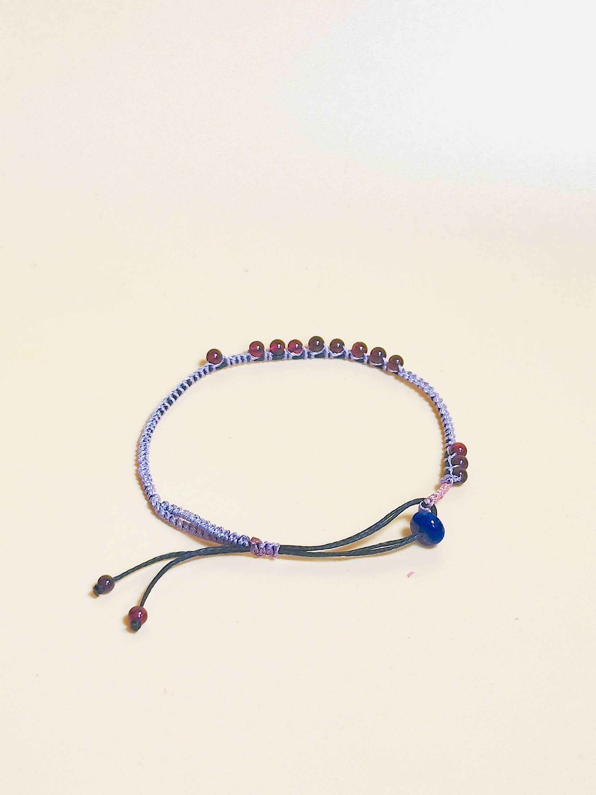 Minimal Garnet bracelet – Reddy handmade gemstone jewelry for energy and focus