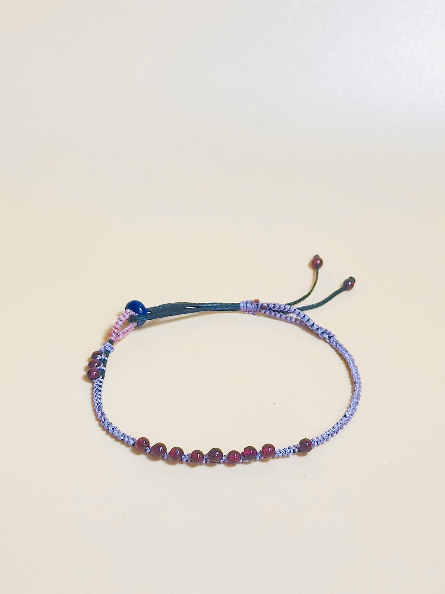 Minimal Garnet bracelet – Reddy handmade gemstone jewelry for energy and focus