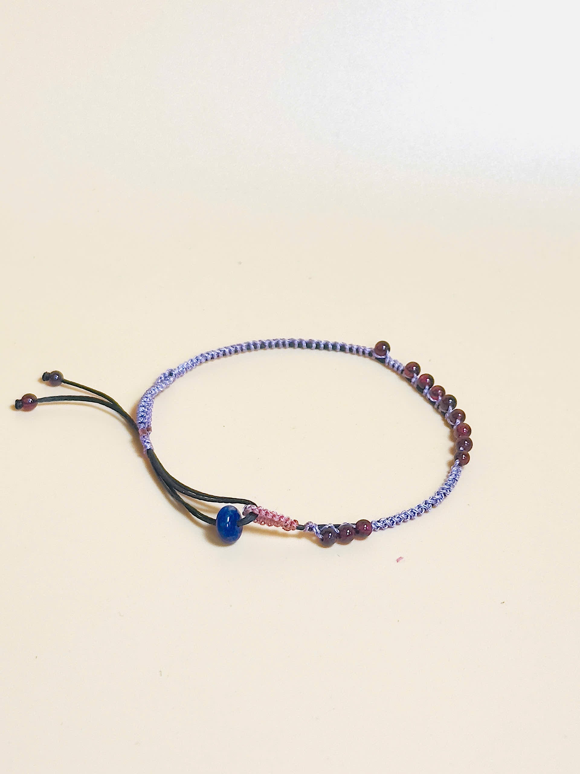 Minimal Garnet bracelet – Reddy handmade gemstone jewelry for energy and focus