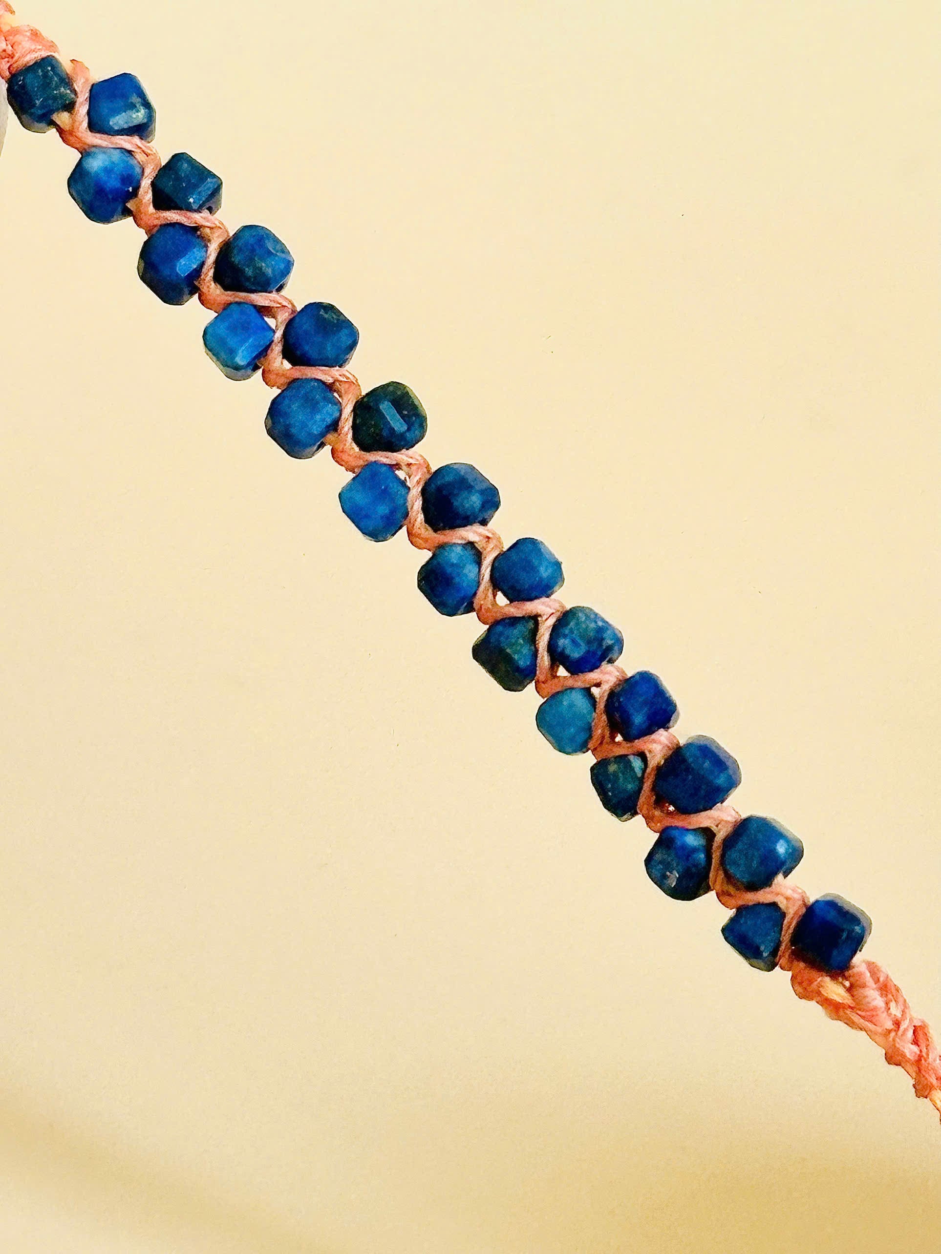 Twin Flow – Lapis Lazuli Macrame Bracelet | Handmade Gemstone Jewelry | Wisdom & Truth Stone