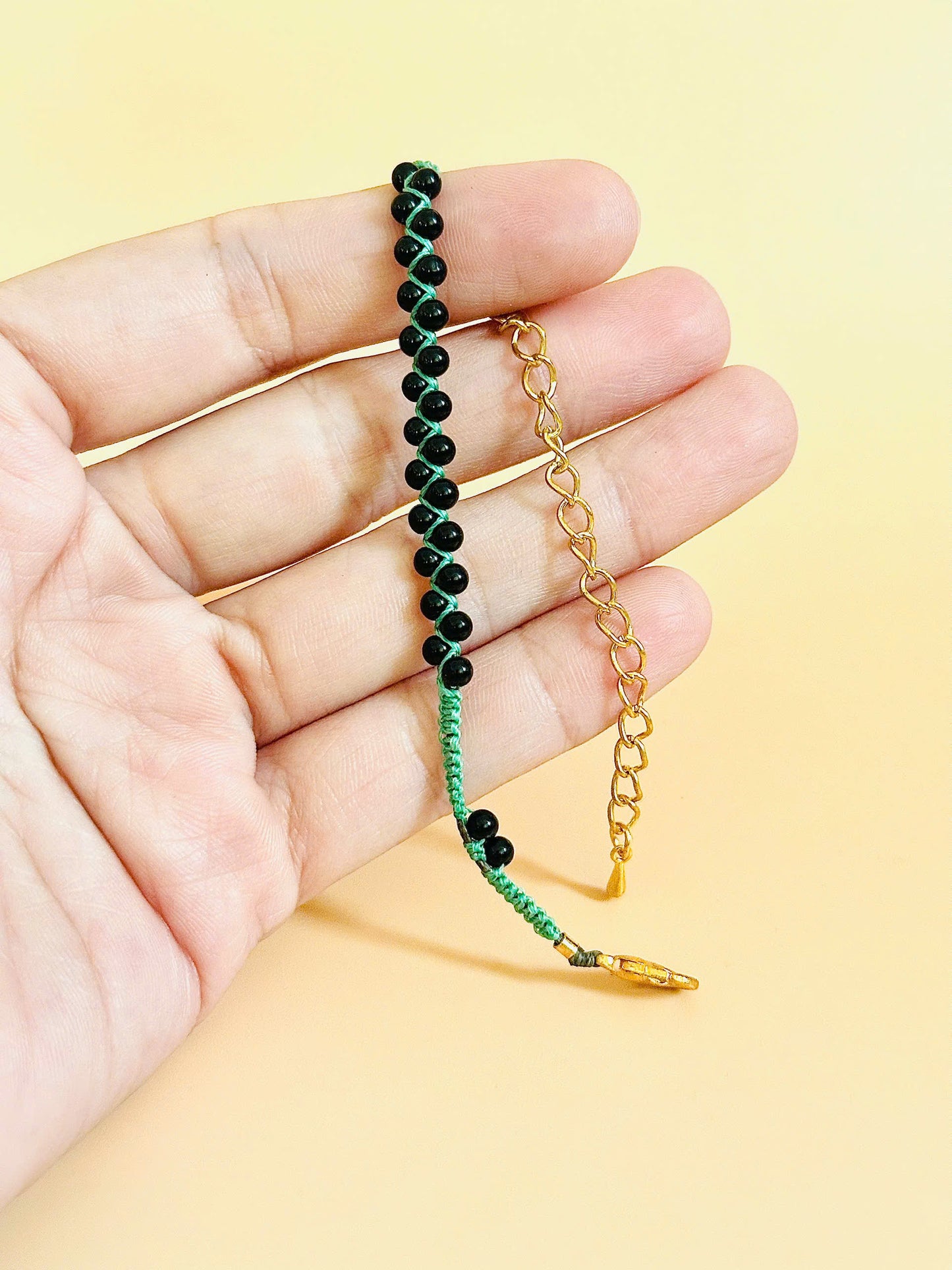 Twin Flow – Obsidian Macrame Bracelet | Handmade Gemstone Jewelry | Protection & Strength Stone
