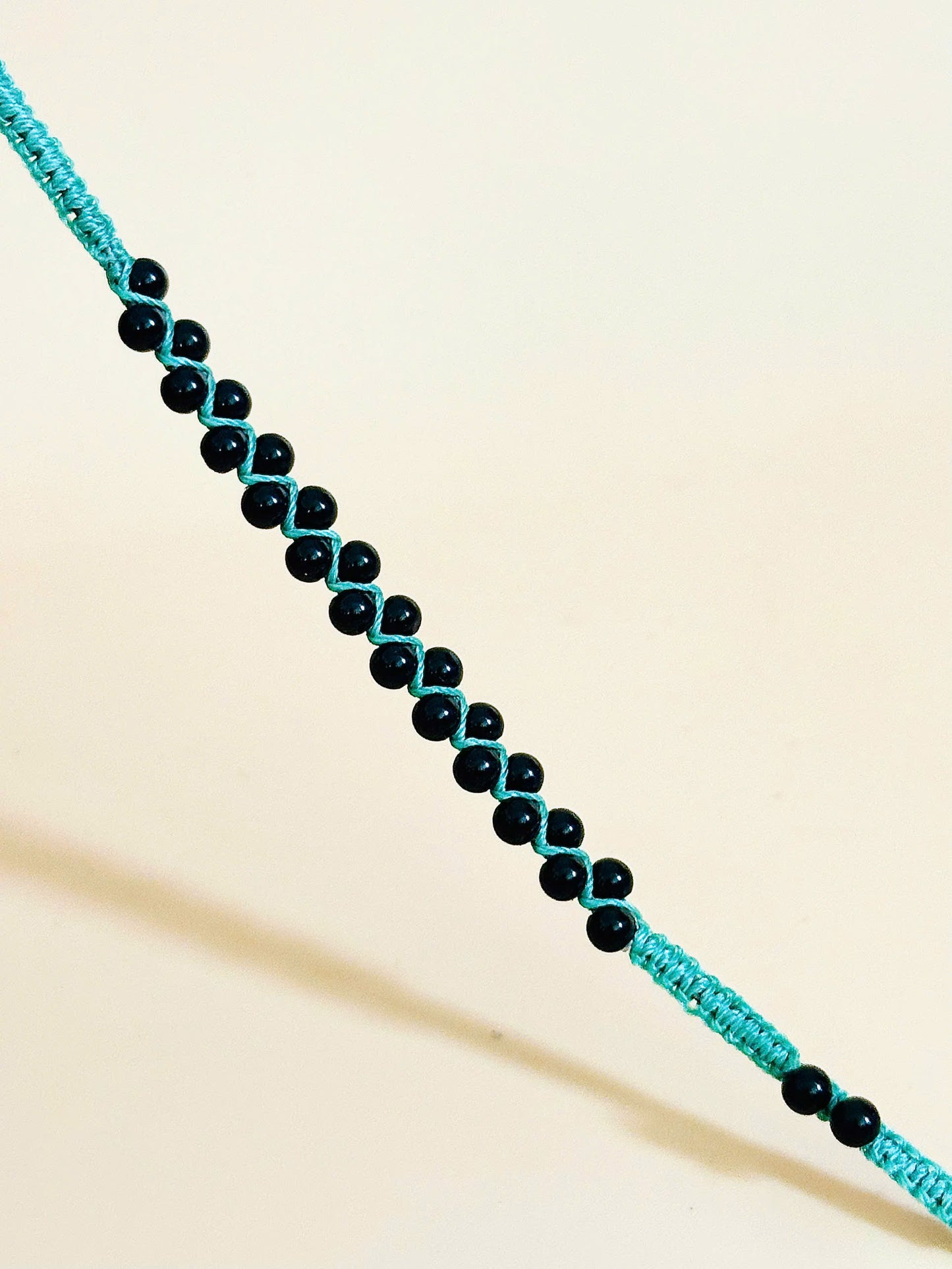 Twin Flow – Obsidian Macrame Bracelet | Handmade Gemstone Jewelry | Protection & Strength Stone