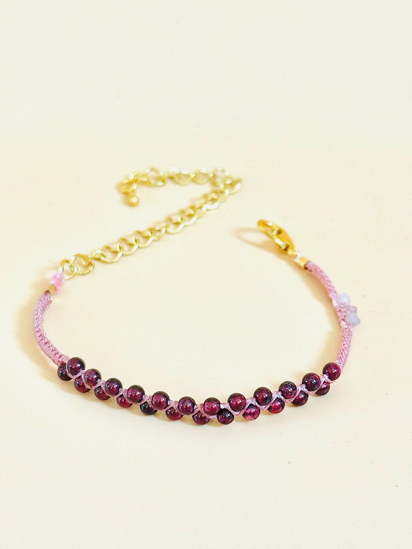 Twin Flow – Garnet Macrame Bracelet | Handmade Gemstone Jewelry | Passion & Vitality Stone
