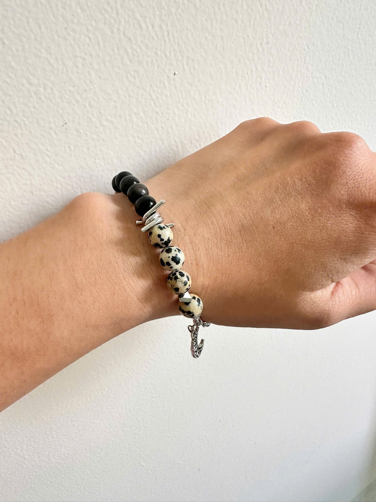URBAN | Blue Tiger Eye &amp; Dalmatian Jasper Handmade Bracelet
